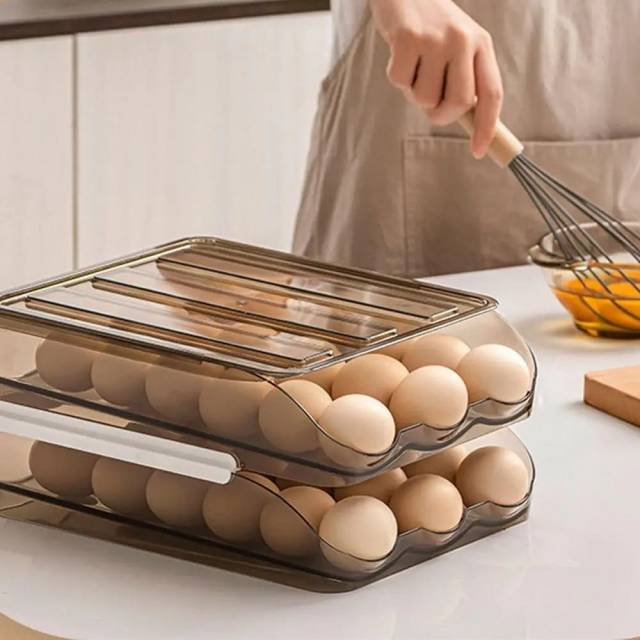Huevera dispensador de huevos 2 niveles