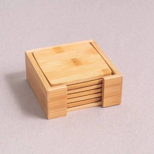 Juego de 6 posavasos de bambu
