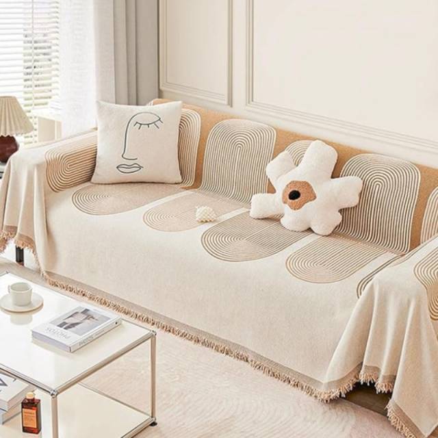 Manta para Sillon y Cama con diseos Semicrculo - 230cm