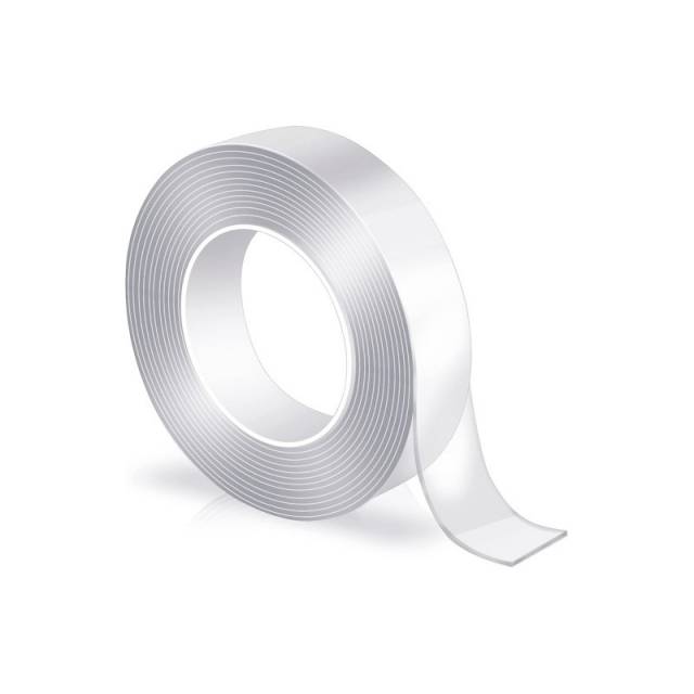Cinta mgica doble faz transparente 3 metros - 5 cm
