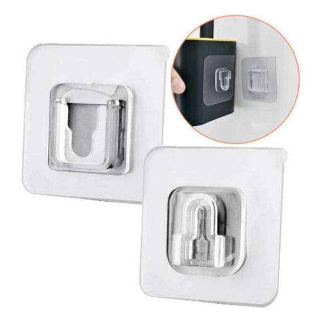 Set ganchos adhesivos para pared encastrable x6