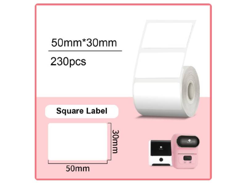 Etiqueta blanca 50mm x 30mm 230 uds. impresora M110