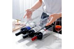 Organizador apilable para botellas de agua y vino