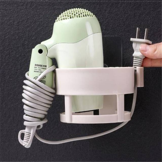 Soporte adhesivo para secador de pelo de pared